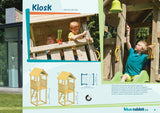 Blue Rabbit Kiosk Tower with Slide, Swing Arm and 2 Swing Seats