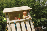 Blue Rabbit Kiosk Tower with Slide, Swing Arm and 2 Swing Seats