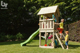 Blue Rabbit Kiosk Tower with Slide, Swing Arm and 2 Swing Seats