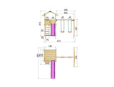 Jungle Gym Chalet Climbing Frame with Swing Arm