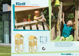 Blue Rabbit Kiosk Climbing Frame Tower with Slide - (1.5m or 1.2m platform height)