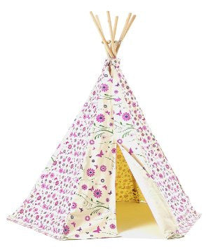 Flower and Butterfly Design Wigwam