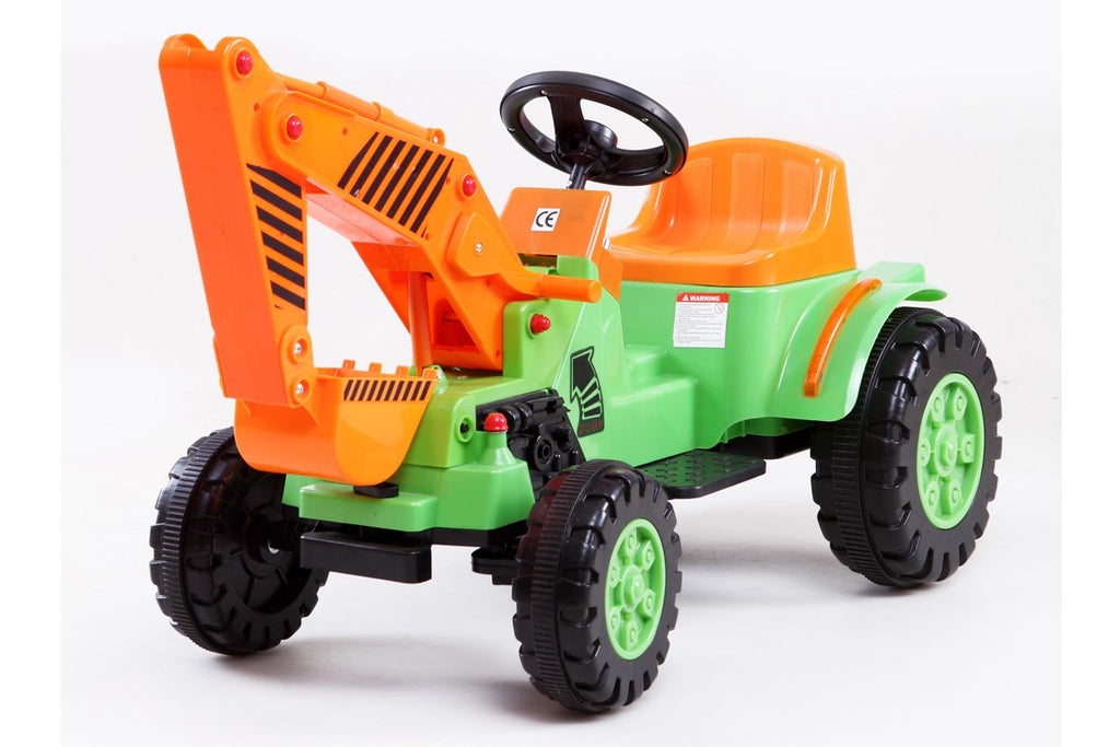 Electric 6V Ride-On Digger with MP3 Port