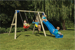 Blue Rabbit Deck Swing with Slide and 2 Swing Seats