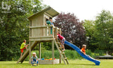 Blue Rabbit Beach Hut Climbing Frame Tower and Slide (1.5 or 1.2m platform height)