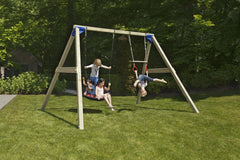Blue Rabbit Freestanding Wooden Swing Set (2.7m Beam)