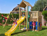 Jungle Gym Mansion with Swing Arm and playhouse