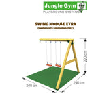 Jungle Gym Cottage Train Climbing Frame (Optional swing arm)