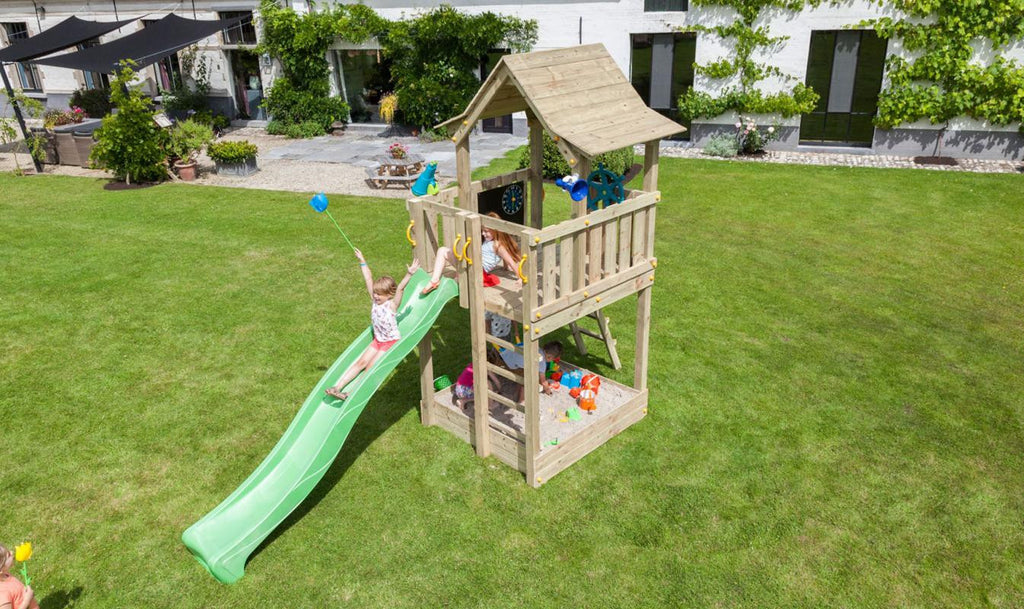 Blue Rabbit Pagoda Climbing Frame Tower and Slide (1.2 or 1.5m platform height)