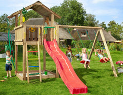 Jungle Gym Chalet Climbing Frame with Swing Arm